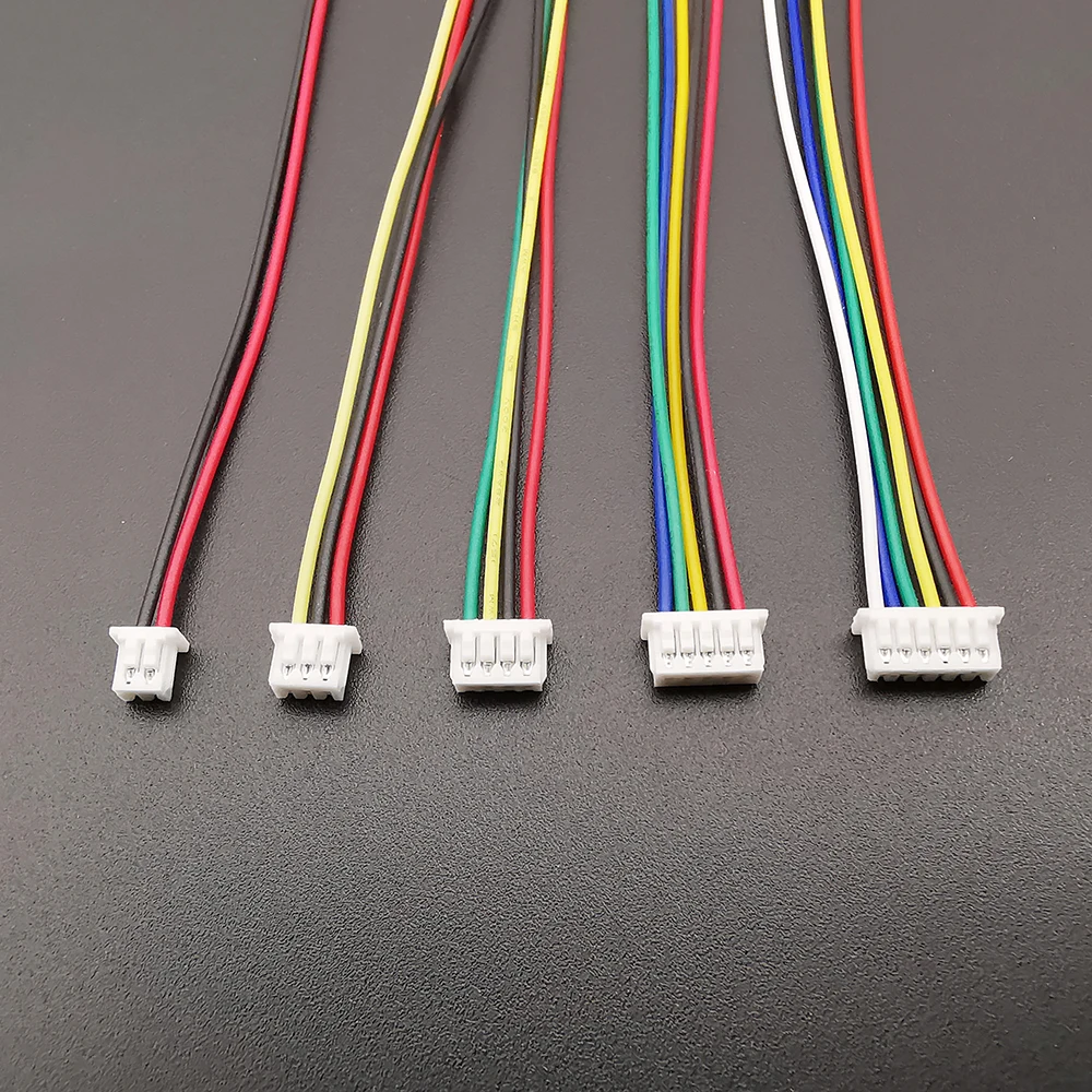 10 Sets Mini JST 1.25mm 2/3/4/5/6/7/8Pin Male & Female Plug Connector with 100mm 150mm Wires Cables