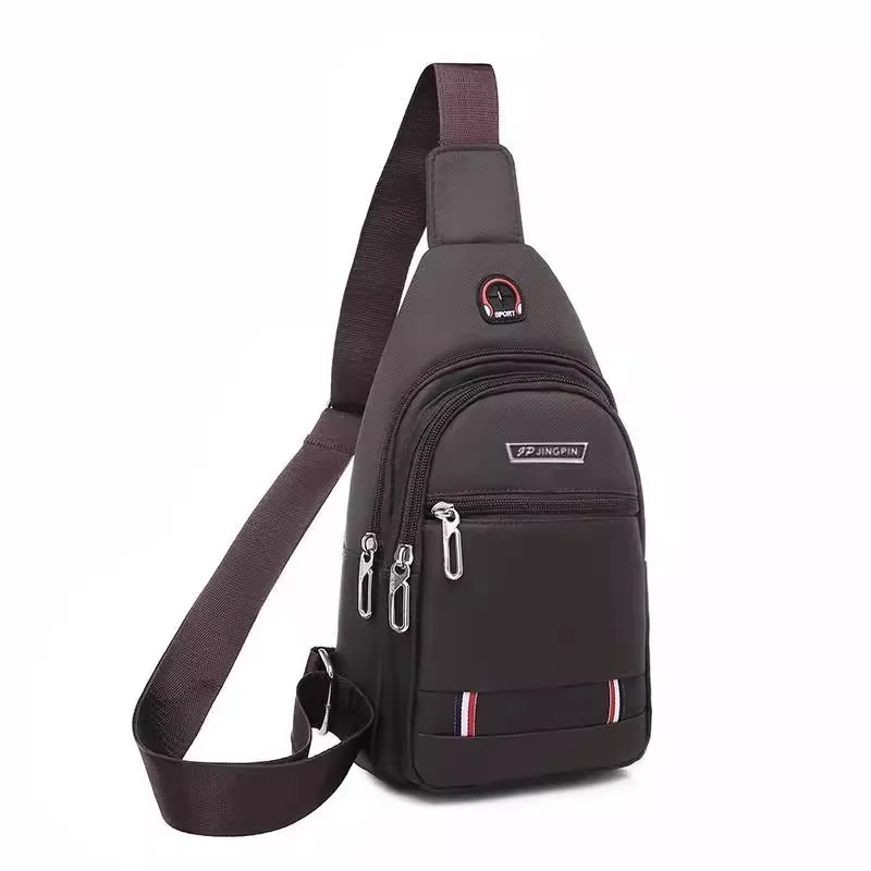 2025 New Waterproof Wear-resistant Breast Bag Men's Oxford Cloth Small Backpack Trendy Canvas Nylon Chest Shoulder Messenger Bag