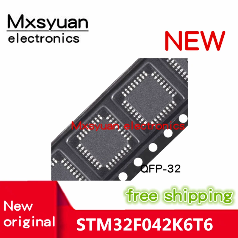 2 قطعة ~ 10 قطعة/الوحدة جديد الأصلي STM32F042K6T6 STM32F042KBTB STM32F 042K6T6 LQFP-32 الذراع Cortex-M0 32 بت متحكم MCU