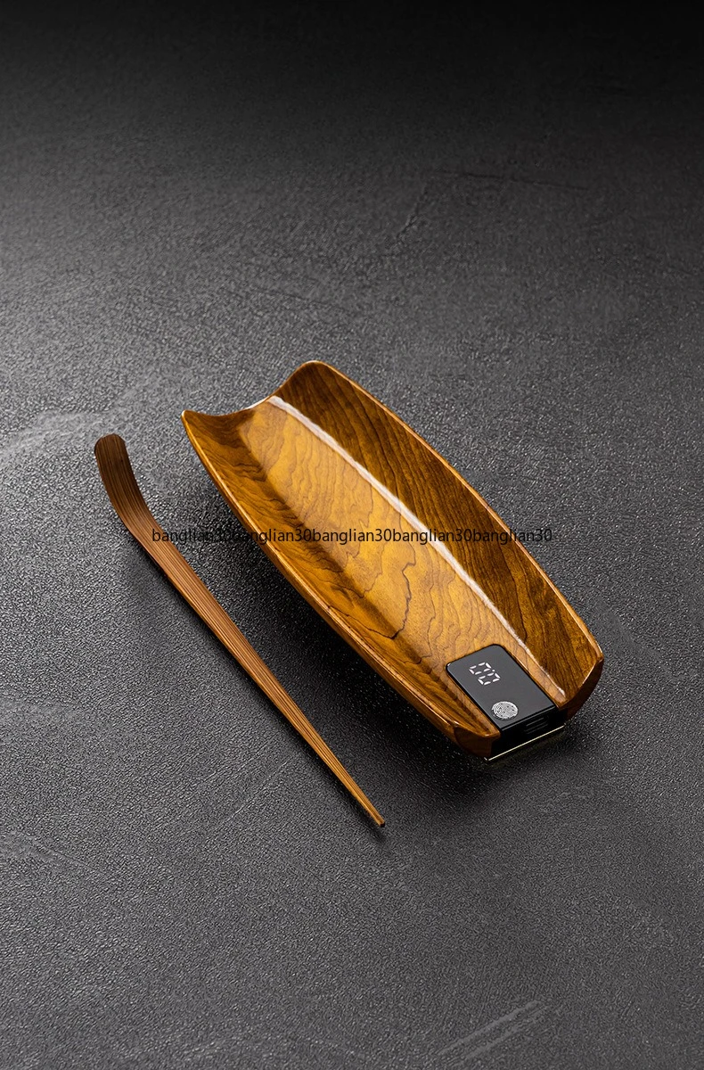 

Solid Wood Electronic Weighing Tea, Loose T Weight Display Intelligent Weighing