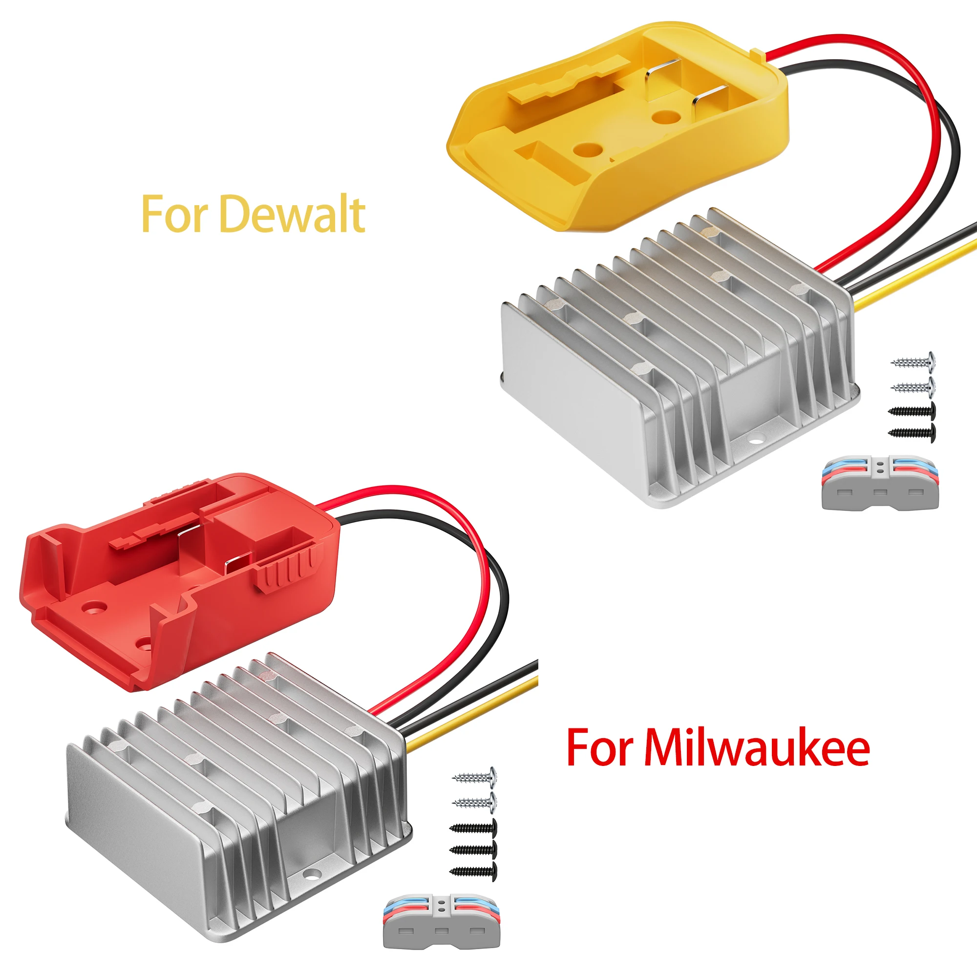 Conversor Step-Down para Dewalt Milwaukee, Adaptador de Alimentação DC, Inversor Dock Bateria, Regulador de Tensão, 20V a 12V, 180W