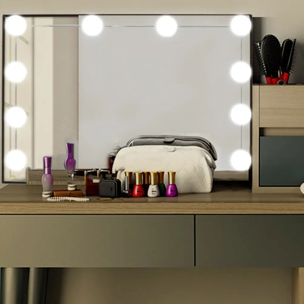 1Set LED Makeup Mirror Light Front Vanity Lamp Adjustable Modern Decorative Dressing Table Mirror Lamp for Bathroom Bedroom Home