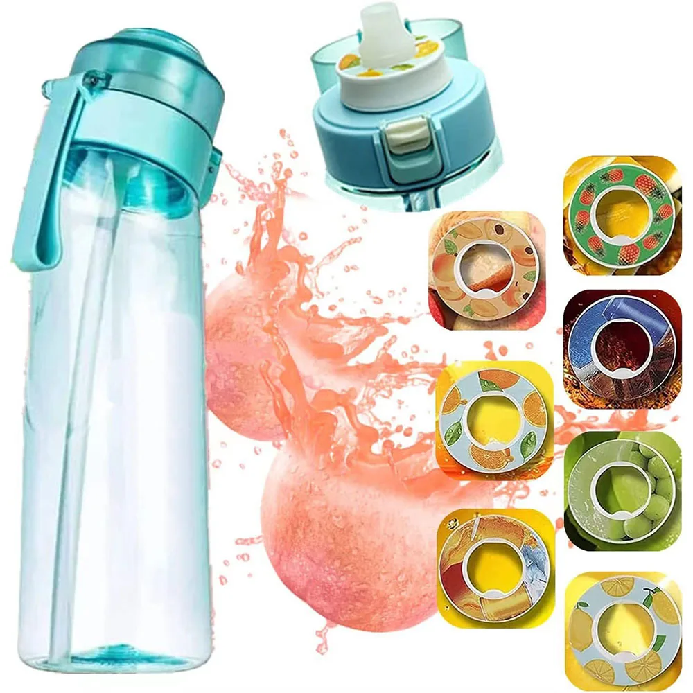 Air Flavored Pods Water Bottle with Taste Magic Gourde Tasting Drinking Bottle Fruit Flavor Sports Outdoor Waterfles Water Cup