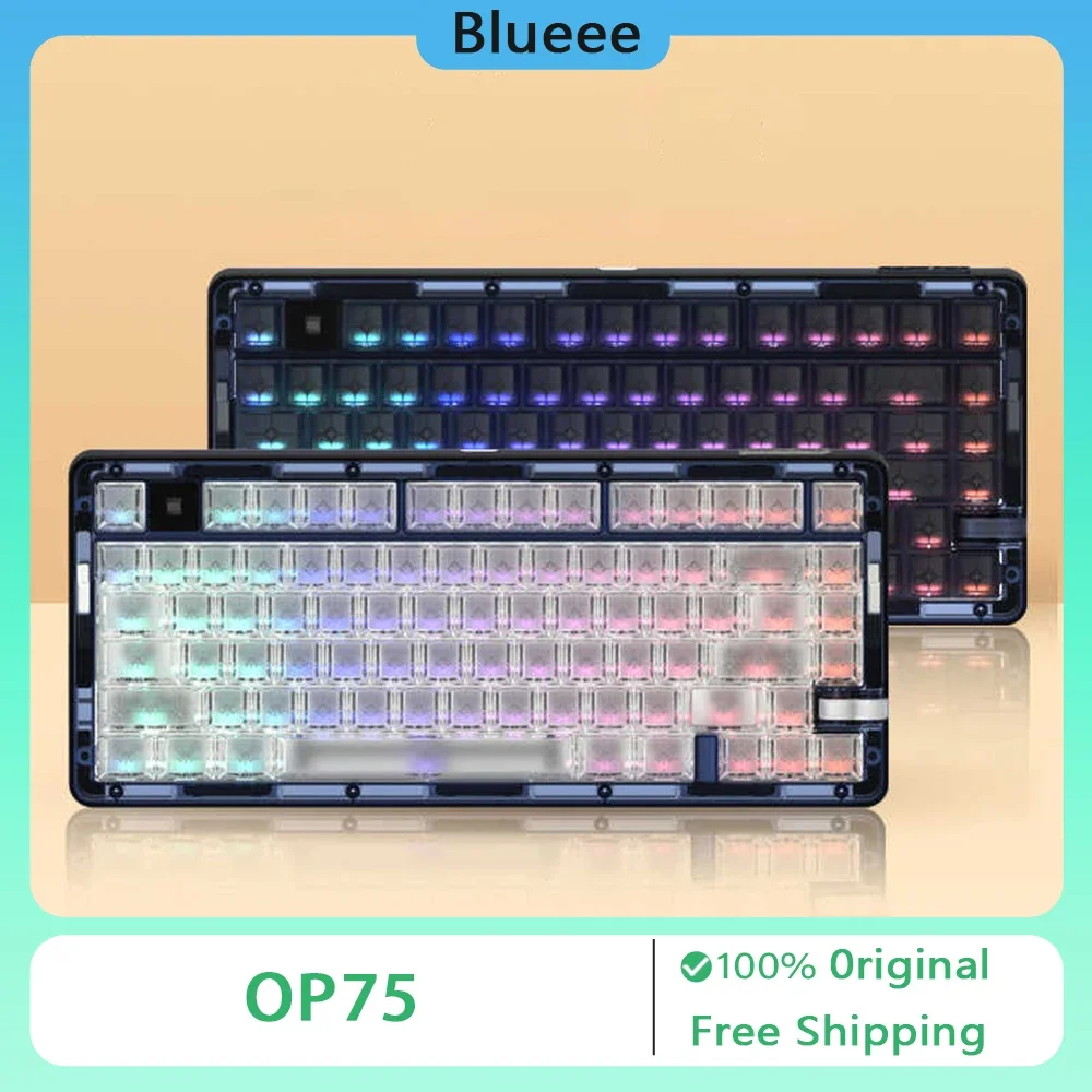 IYX OP75 Maglev Mechanical Keyboard Wireless Bluetooth Tri-mode Hot Swap 80 Keys Ergonomic RGB Esports PC Gaming Keyboard