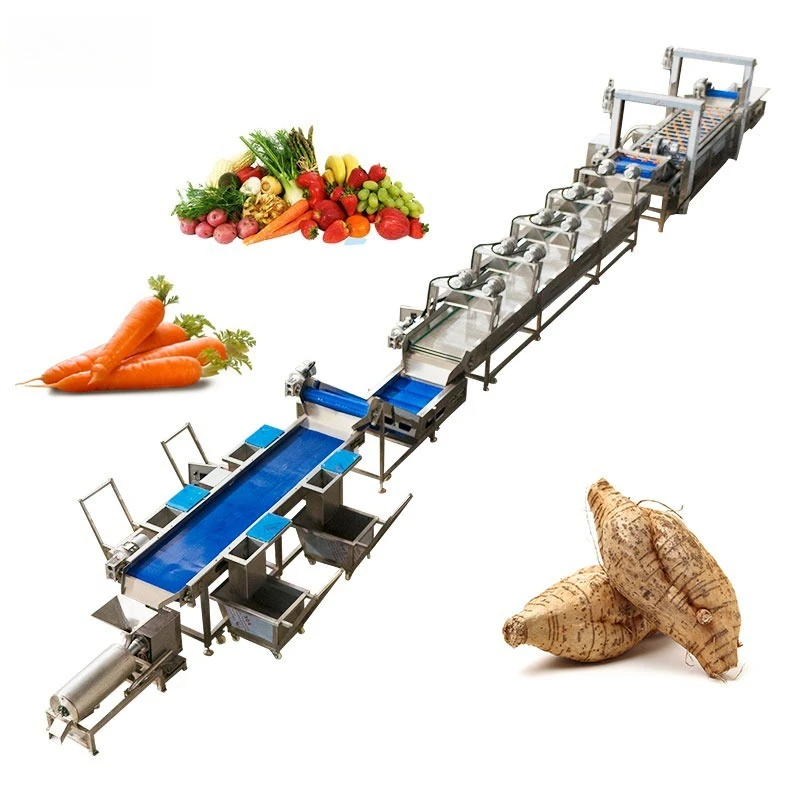 Ozone Vegetable Washer Line Customizing Auto Leafy Lettuce Cabbage Spinach Washing Fruits Bubble Cleaning Machine for Sale
