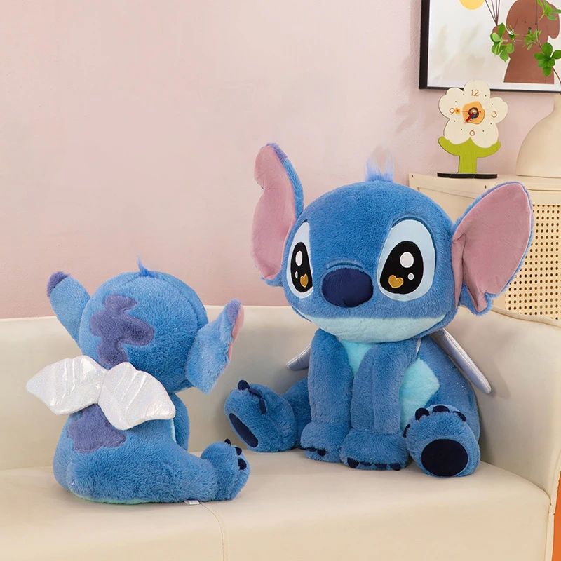 

Kawaii Disney Stitch Plush Toy Cute Filled Doll for Kids Birthday Gift Soft Sitting Stitch Stuffed Animal Pillow for Children