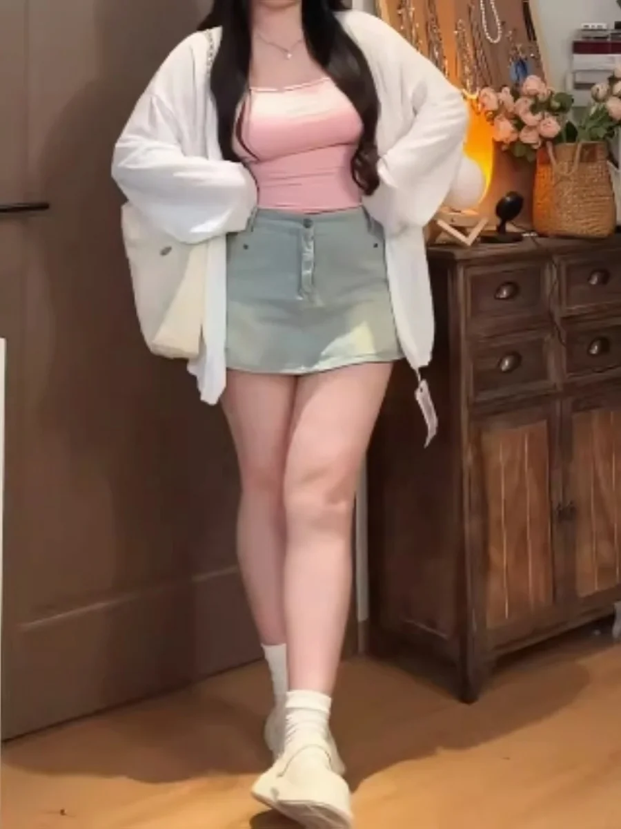 

plus Size Summer Mid-Length Sun Protection Open Cardigan Women's Outerwear Thin Me awl Air Conditioner Cover Knitted Sweater