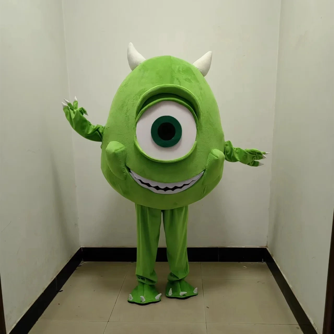 Anime Cartoon Mascot Costume Monsters University Mike Wazowski Cartoon Character Mascot Advertising Costume Fancy Dress Party