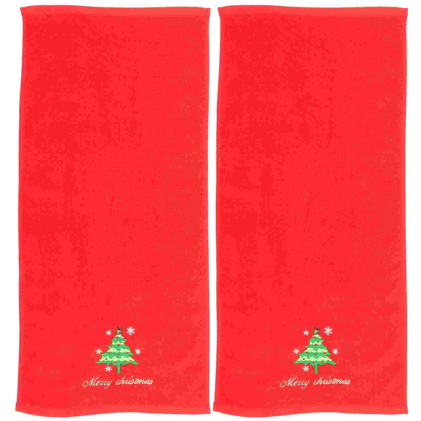 2 Pcs Christmas Gift Towel Gifts for Stocking Stuffers Cotton Towels Hand Lovely Decorative