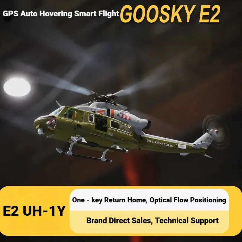 GOOSKY Rc Helicopter E2 Uh 1y Gps Intelligent High Simulation Scale Aircraft Outdoor Flying For Adult Rc Hobby Enthusiasts