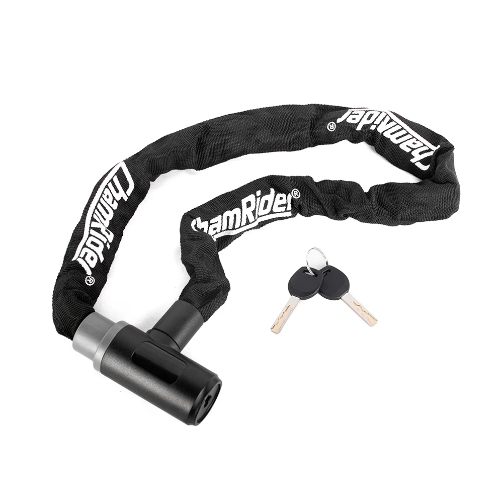 ChamRider High-Security E-Bike Chain Lock with 2 Keys – Anti-Theft, Portable, Durable Bicycle Accessory