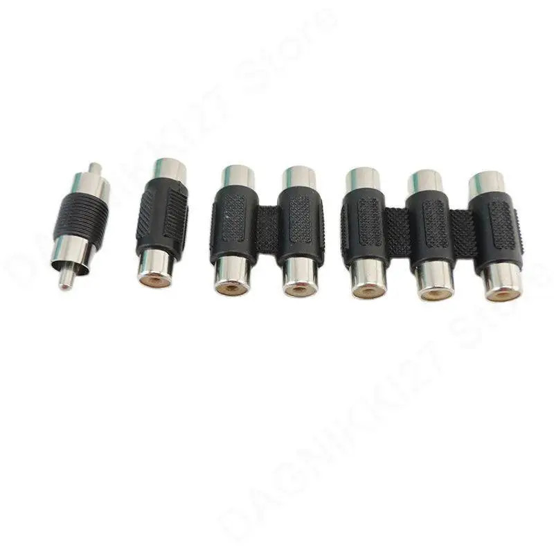 2 3 RCA to 2 3 RAC male to male Female Socket Audio Video Connector Converter AV Coupler dual 2RCA 2RCA 3RCA Adapter PLUG V27