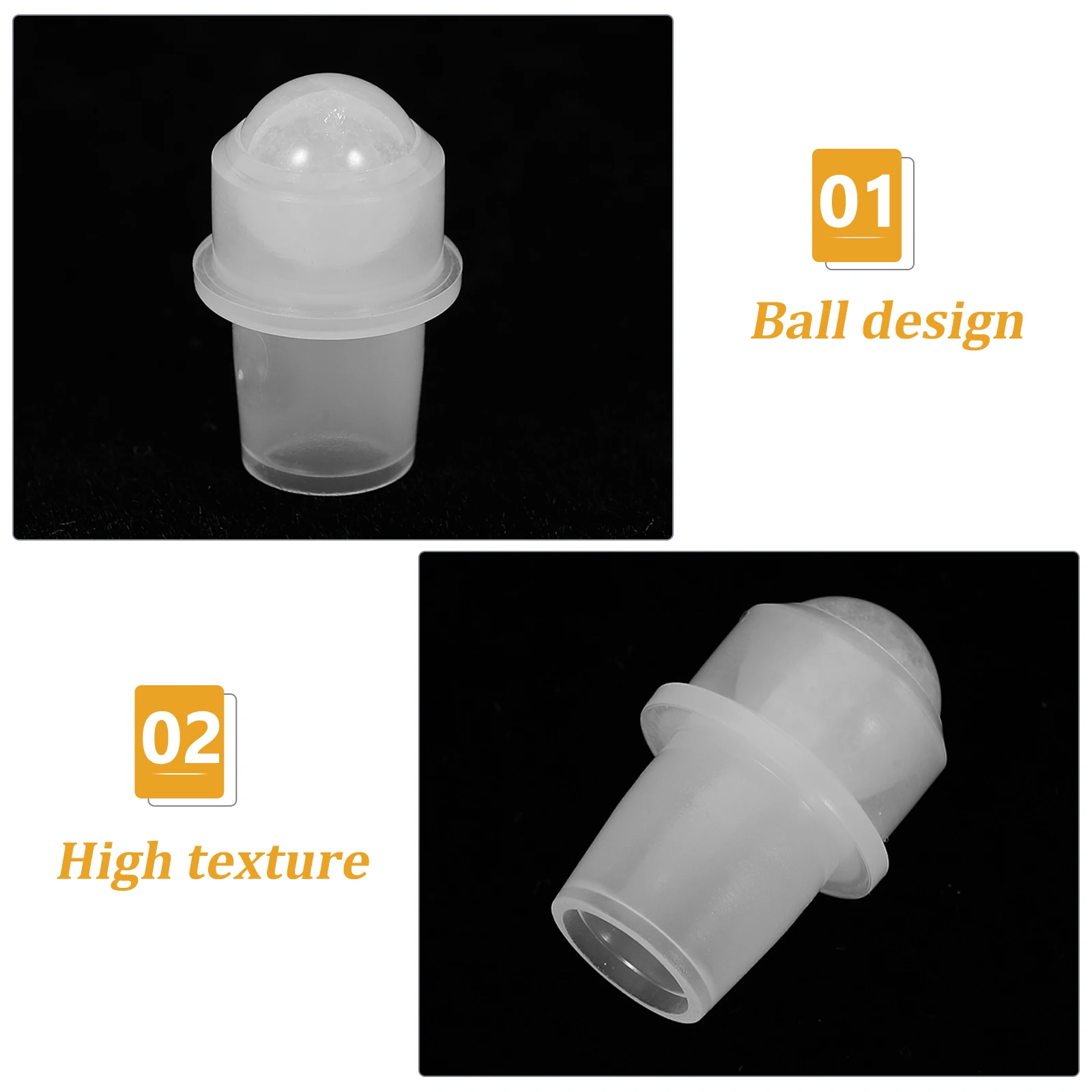 

8pcs Essential Oil Rollers Replacement Essence Bottle Rollers Smooth Portable Compact Essential Oil Bottle Accessories Roller