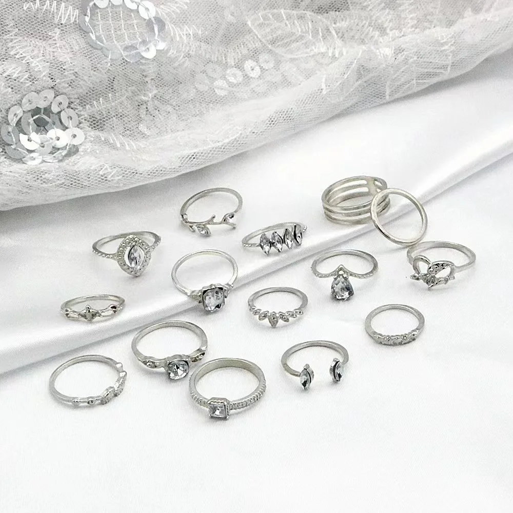 30 Pieces New in Rings for Women Vintage Gothic Punk Fashion Aesthetic Style Premium Party Jewelry Knuckle Ring Girls Gift