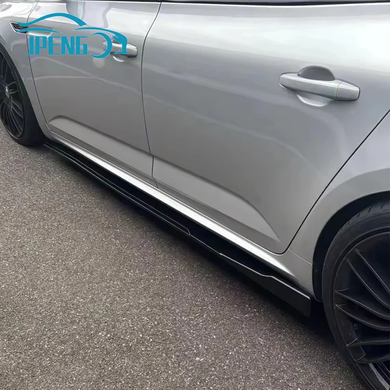 For Audi Accessories A3 Sedan 2013+ Car Side Skirt Extension Set Rocker Panels Lip Bumper ABS 8pcs Glossy Black view 4