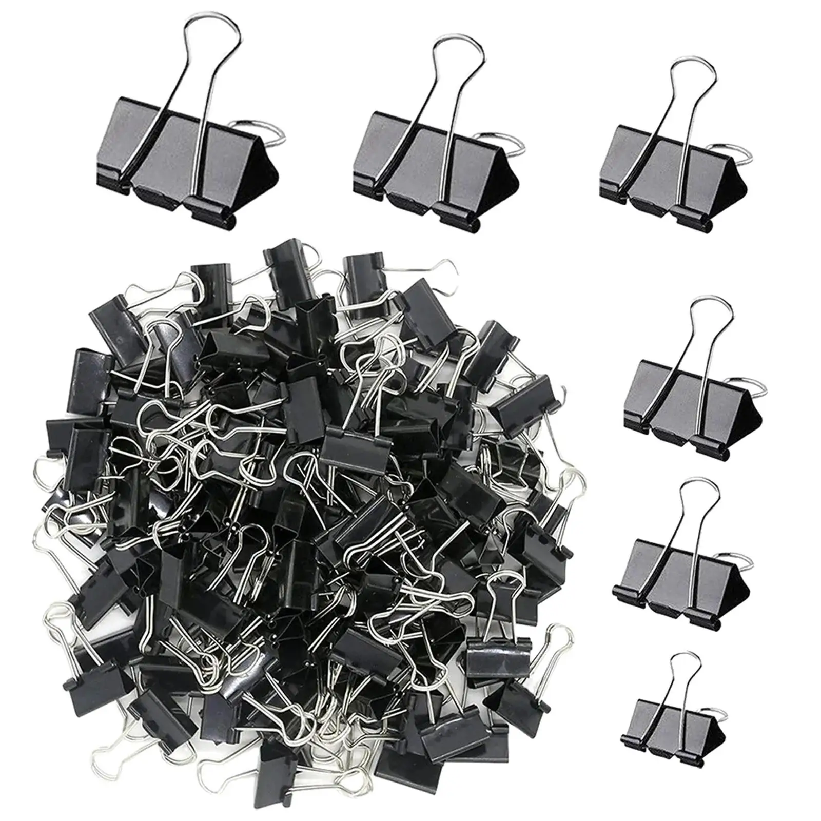 Imagem -03 - Multifuncionais Metal Binder Clips Paper Clamp Clipe de Papel para Home Crafts Paper Essay Files Binder Multipurpose Encadernação Papelada 120 Pcs