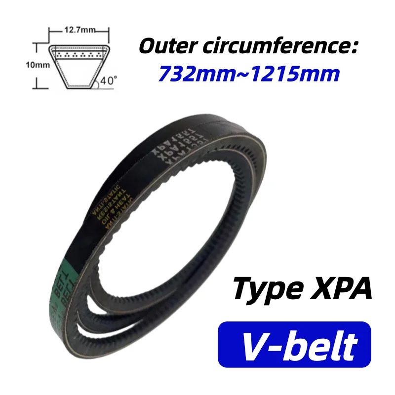 XPA Raw Edge Cogged V Belt Toothed Rubber Conveyor Belt Drive Strap 732mm-1215mm Industrial Transmission Belt