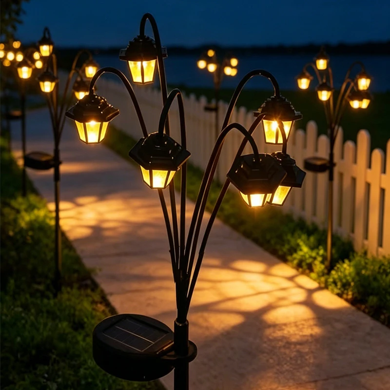 luzes-solares-para-caminhos-externos-a-prova-d'Agua-com-6-lanternas-vintage-para-decoracao-de-jardim-e-paisagismo