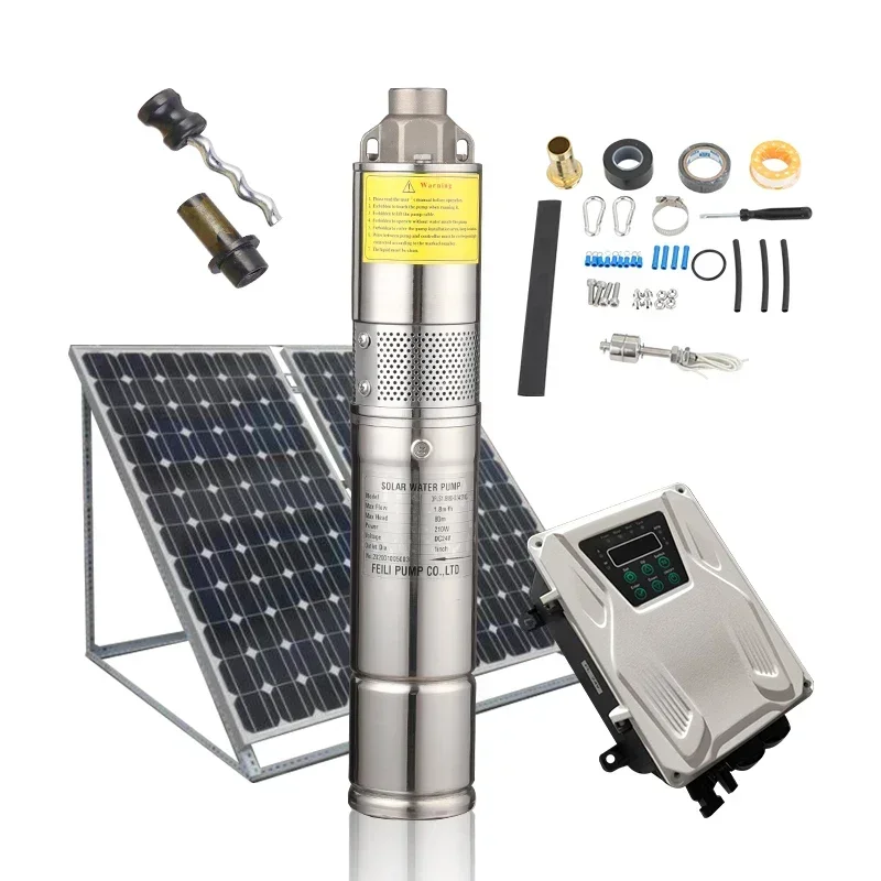 solar pump kit complete with panels 80m head solar pump for deep well dc submersible solar water pump system for irrigation