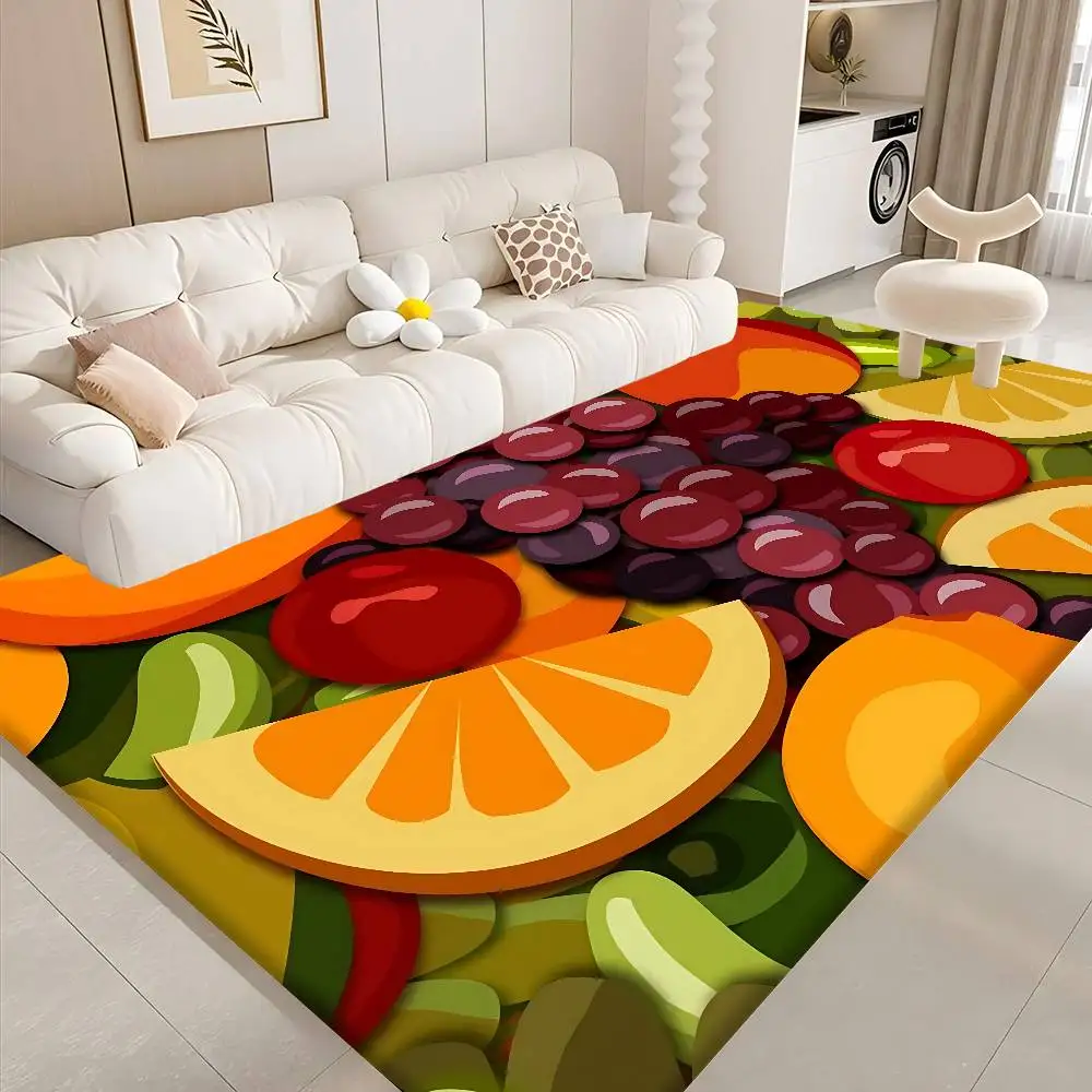 Cartoon Fruit Pattern Kitchen Mat Cheaper Anti-slip Modern Living Room Balcony Printed Modern Home Decor