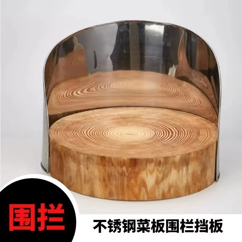 (No Cutting Board) Stainless Steel Hoarding Table, Commercial Stall Meat Chopping Workbench for Meat Bun Floor Stall Use