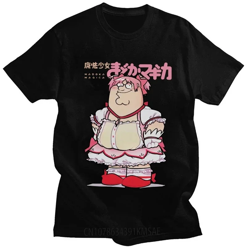 เสื้อยืดการ์ตูนเด็กผู้หญิงสุดคลาสสิกมีมนต์ขลังเสื้อยืดแฟชั่นคอตตอนลายการ์ตูน Puella Magi Madoka Magica