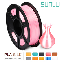 SUNLU PLA SILK Filament Pink 1kg 2.2 lbs 1.75mm Per Roll 3D Printer Filament DIY For 3D Pen Refills Biodegradable Material