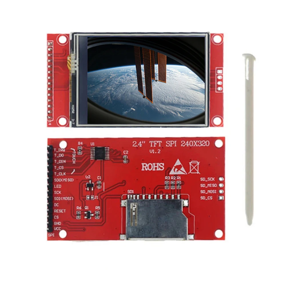 

2.4/2.8 Inch TFT LCD Touch Panel Module 240x320 ILI9341 SPI Serial Display with PCB and Touch Pen for Arduino