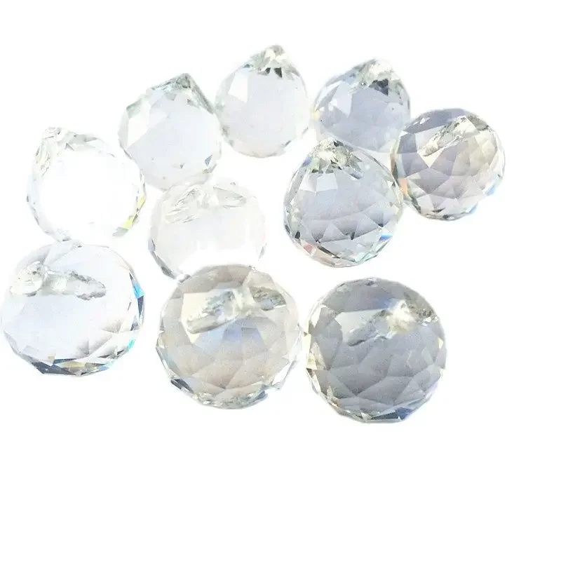 

Top Quality 20mm 50pcs AAA Crystal Faceted Balls Pendants For Chandeliers Crystal Lamp Prism Fengshui DIY Suncatcher Balls Decor