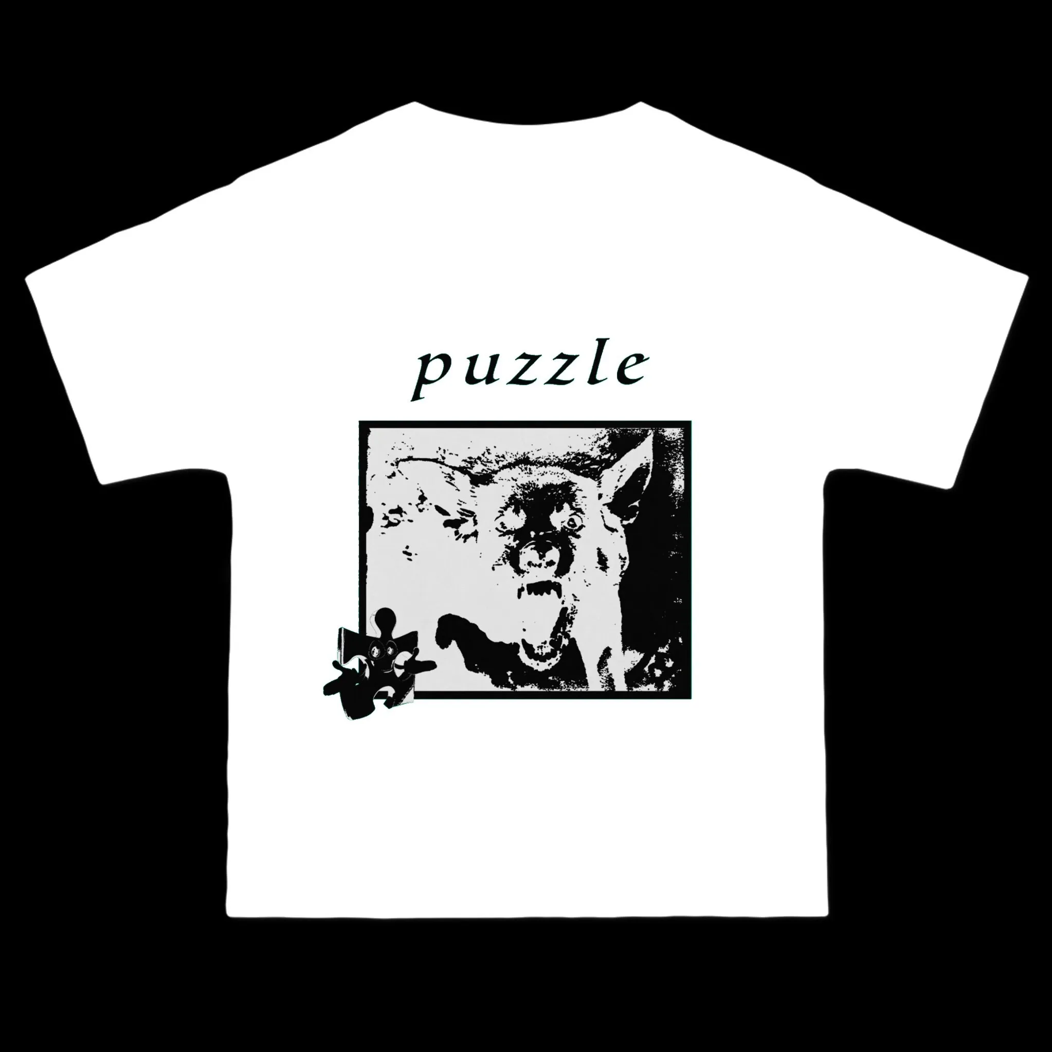 Puzzle dog The garden white heavyweight tee