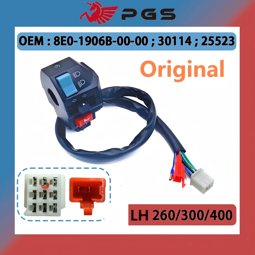 

Original Left Handlebar Function Switch Assy For Linhai 260 300 400 LH260ATV LH300ATV LH400ATV 30114 25523 8E0-1906B-00-00