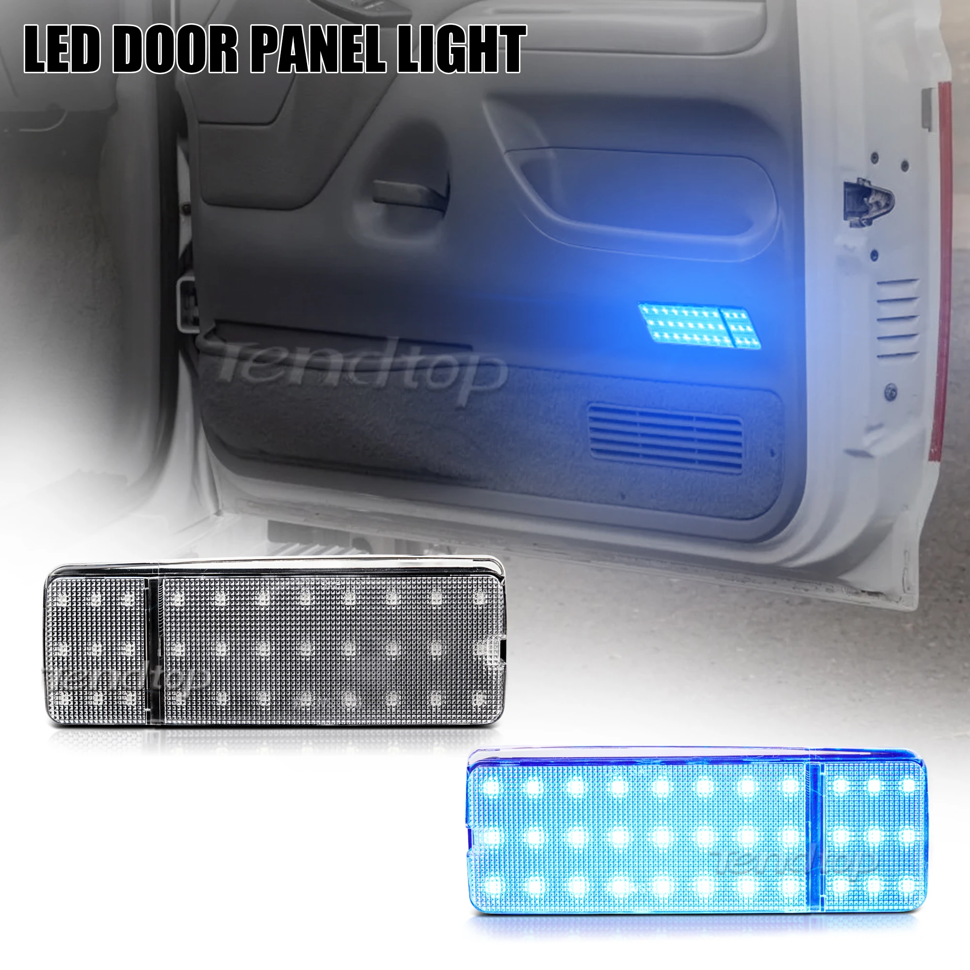 LED Interior Side Front/Rear Door Panel Courtesy Welcome Light For 1992-1996 Ford F150/ F250/ BRONCO