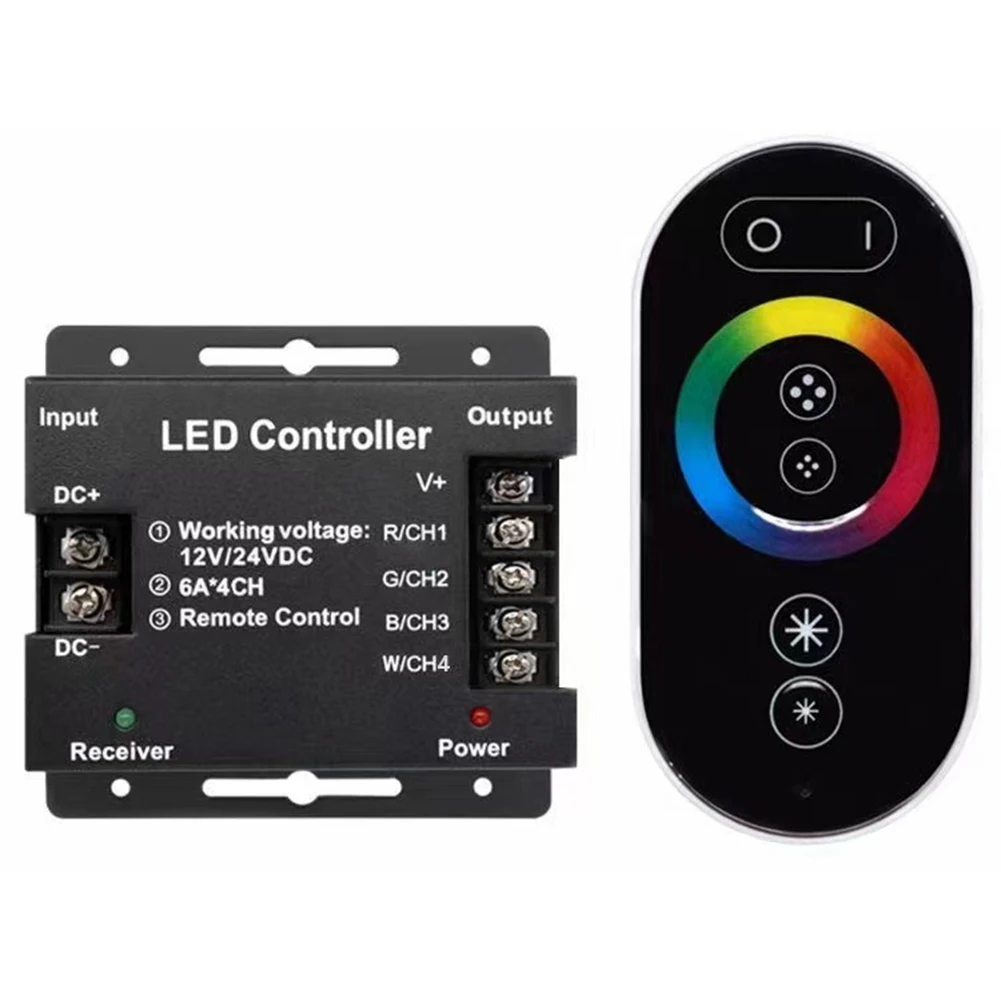 

DC12V/24V 6-button Full Touch RGB Controller Full Color Light Strip Led Controller With Led Remote Dimmer For Lighting Parts