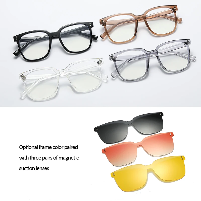 Radfahren Polarisierte Clip Auf 6 In 1 TR90 Myopie Sonnenbrille Frauen Magnet Sonnenschirm Sonnenbrille Brillen Rahmen Kommen Mit Gläser Box