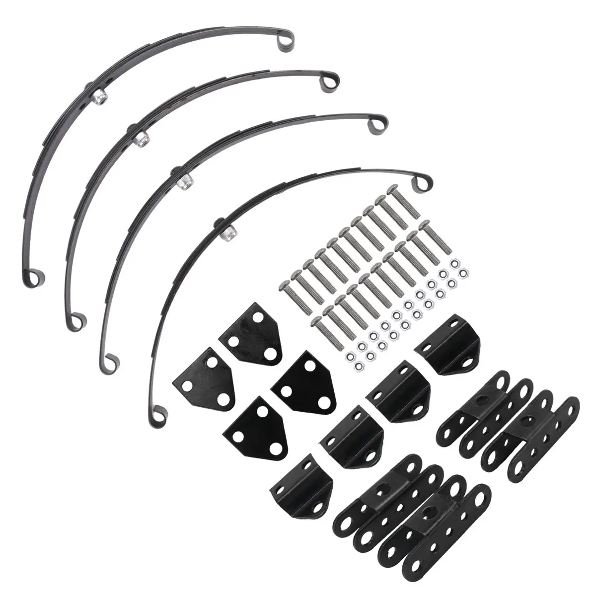【STOCK】4Pcs 1/10 Leaf Springs Set HighLift Chassis for 1/10 D90 RC Crawler Car Parts Black