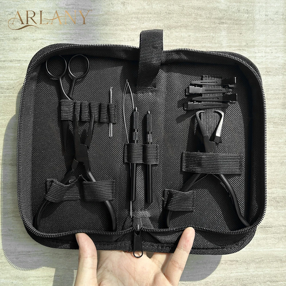 

ARLANY Hair Extension Pliers Kit for Micro Beads Microlink Pliers for Feather Extensions Sewing Weft Extensions Hair Loop Tool
