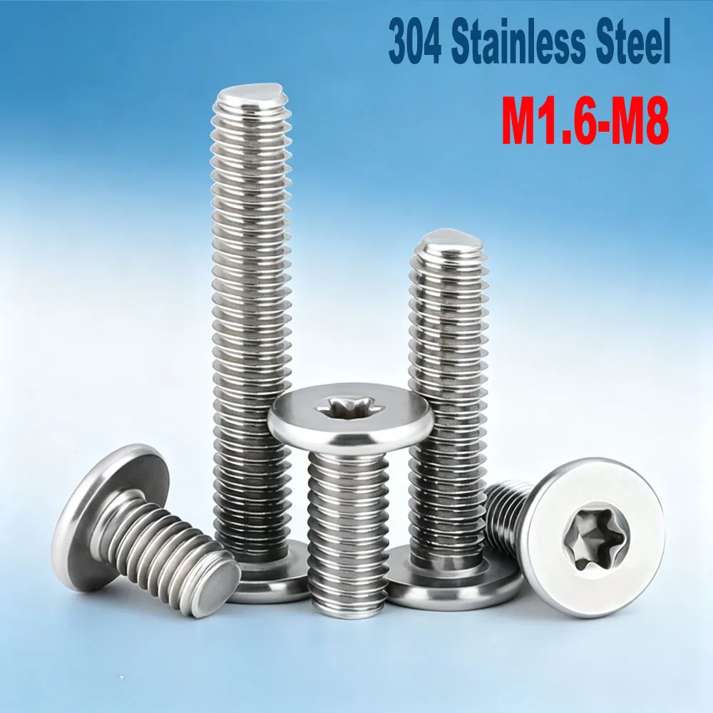 M1.6 M2 M2.5 M3 M4 M5 M6 M8 304 Stainless Steel CM Six-lobe Ultra Torx Super Low Thin Digital Flat Screw Wafer Head Bolt