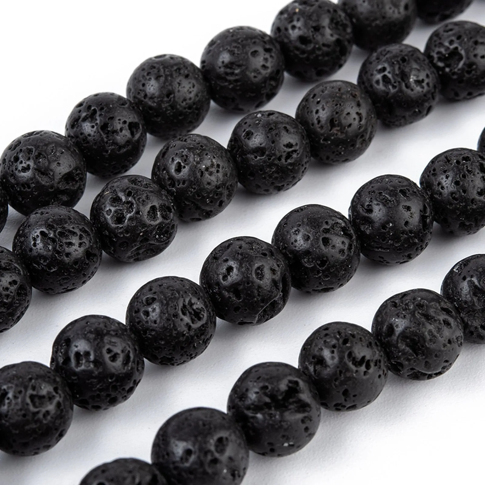 

Natural Lava Rock Round Bead Strands Loose Beads for Women Men Diy Jewelry Making Bracelet Necklace Accessories 4mm~14mm