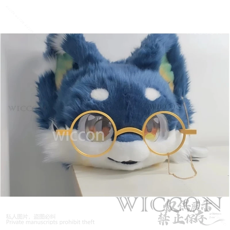 Animal Glasses Fursuit Accessories Kigurumi Mask Furry Costume Фурри Костюм Head Base Kig Fursuit Suit Halloween Kemono Head Cat