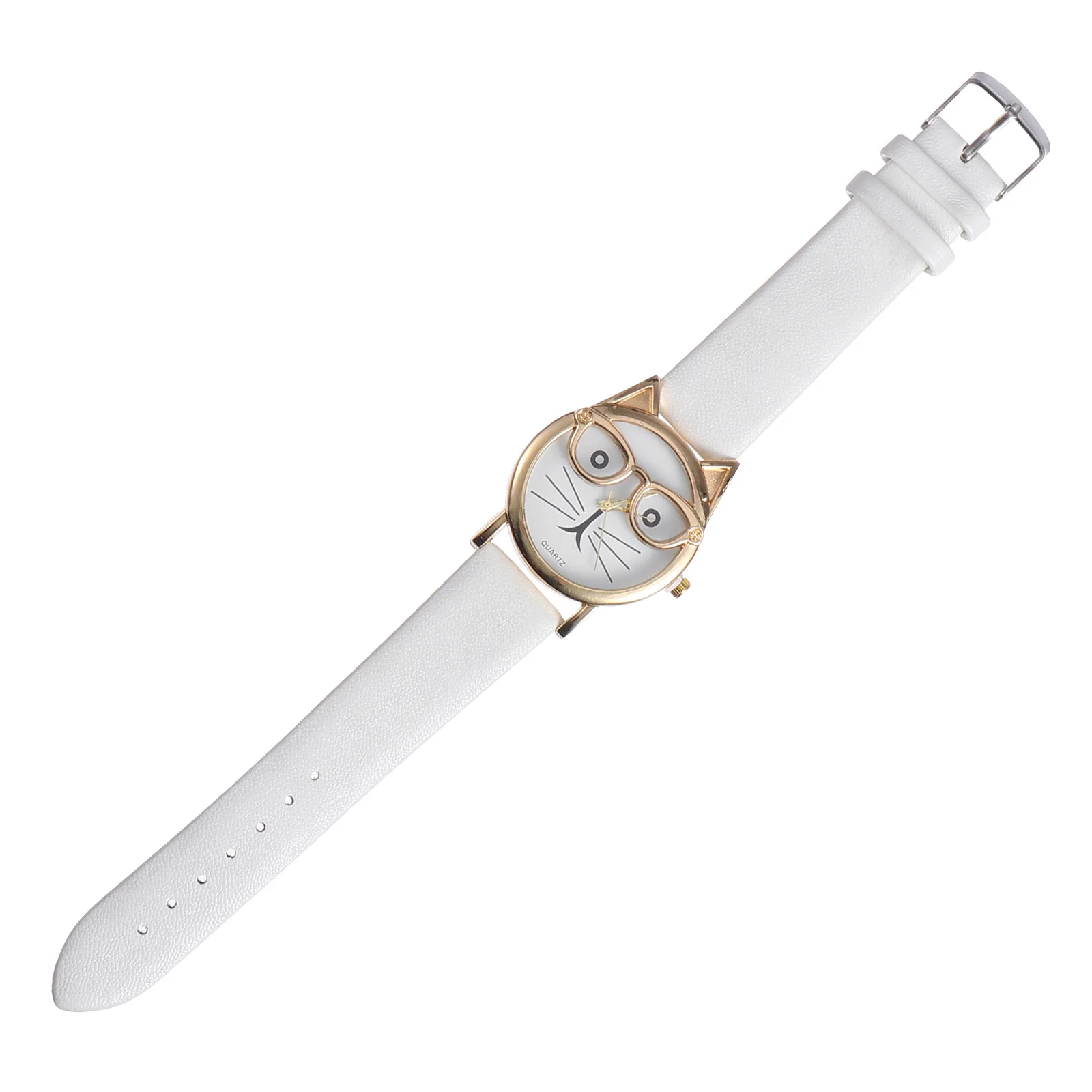 1 Uds. Reloj de cuarzo con diseño de gato para niños, correa de PU ligera y duradera, reloj de pulsera deportivo, regalo para niños y niñas