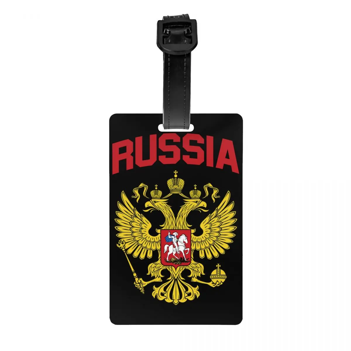 Custom Russian Empire Coat Of Arms Of Russia Luggage Tags for Suitcases Eagle Privacy Cover Name ID Card