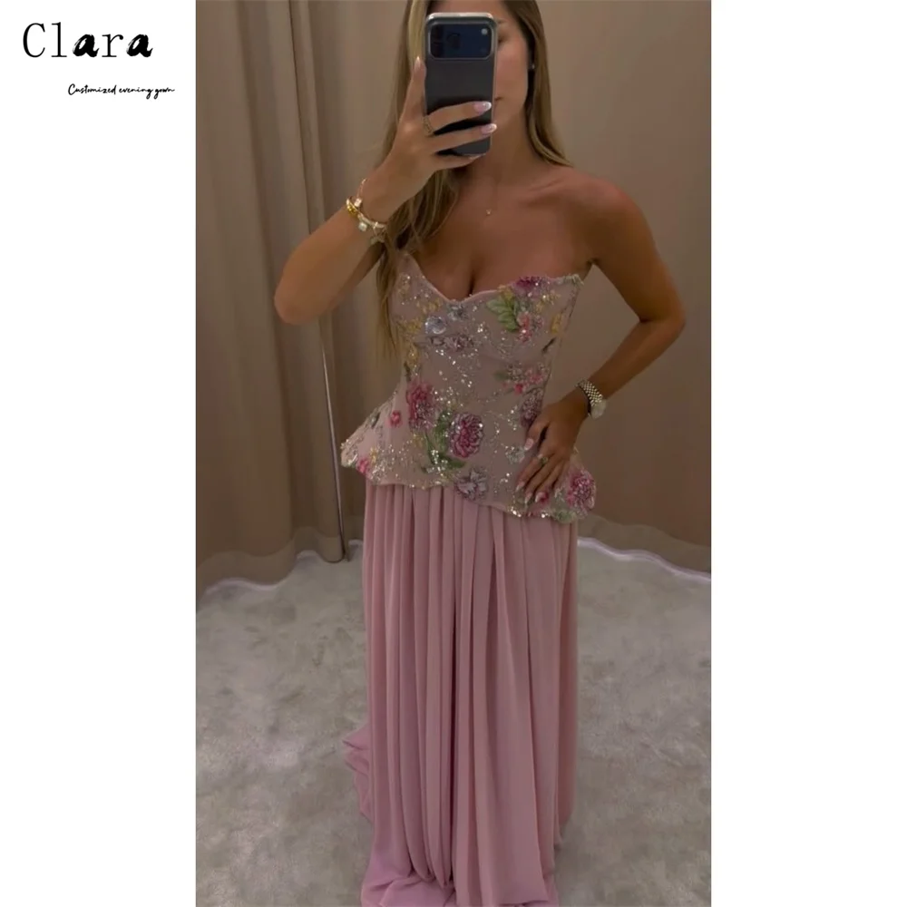 

Clara Custom Flower Off Shoulder A-line Sweetheart Evening Dresses for Women Party Dresses Luxury 2026 Gala Dress Elegant Gown