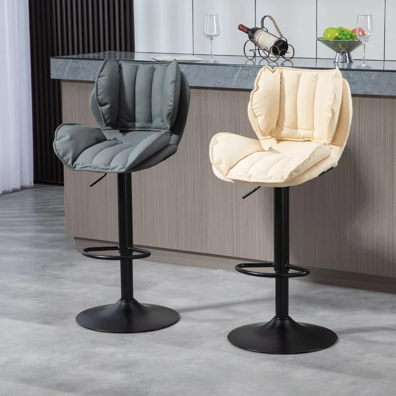 

Office Accent Bar Chairs Designer High Bedroom Minimalist Nordic Leather Bar Chairs Swivel Adjustable Bancos De Salon Furniture