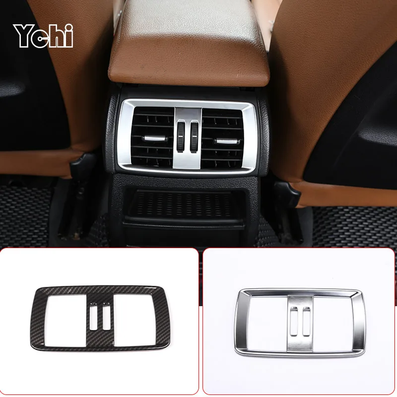 For BMW X3 F25 X4 F26 2011-2017 ABS Chrome Car Rear Air Conditioning Vent Outlet Frame Cover Trim Sticker Interior Accessories