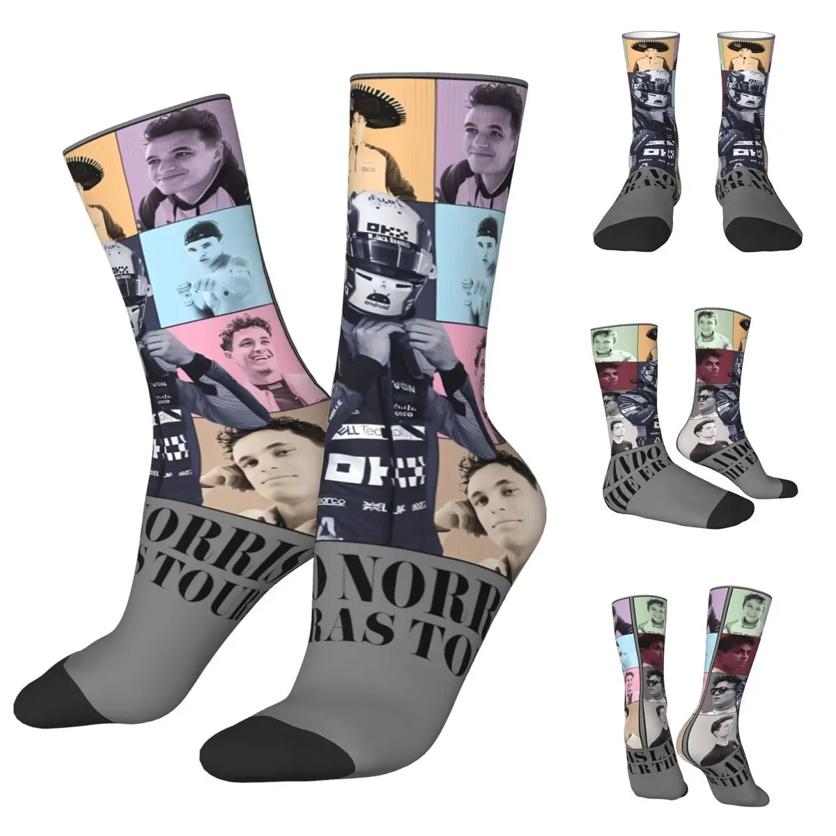 

Lando Norris racing Men and Women printing Socks,Leisure Applicable throughout the year Dressing Gift