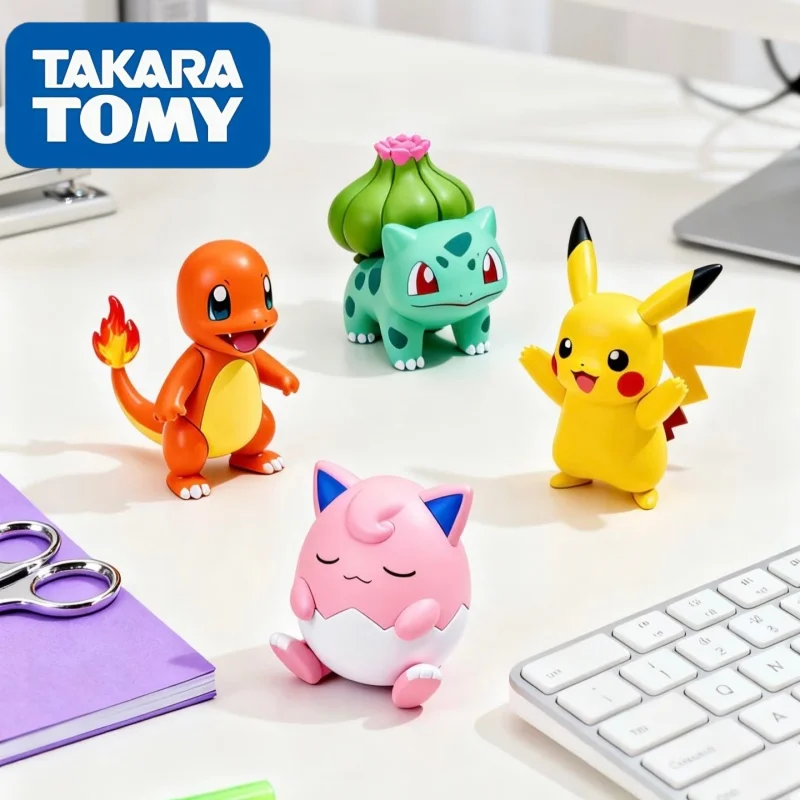 Original Takara TOMY Pokemon Ditto Jigglypuff figura de juguete Dedenne Slowpoke Mega Gyarados Lucario Gengar Anime PVC modelo muñeca regalo