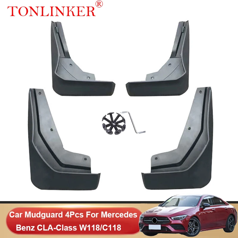 

TONLINKER Car Mudguard For Mercedes Benz CLA-Class W118 C118 CLA 200 250 2020 2021 2022 Mudguards Splash Guards Fender Mudflaps