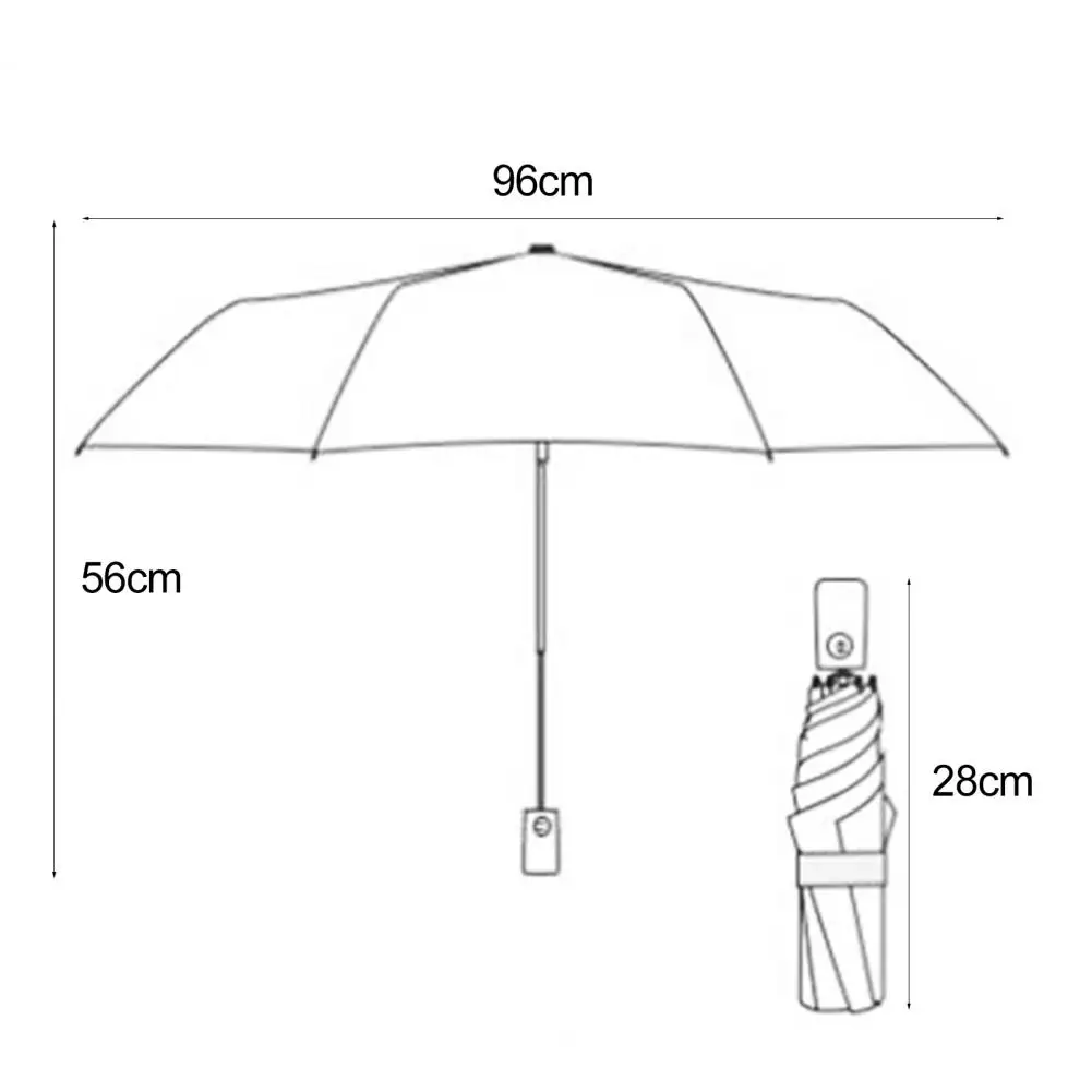 Folding Umbrella UV Sun Resistant Windproof 8 Ribs Portable Lightweight Automatic Collapsible Sun Raingear Umbrella