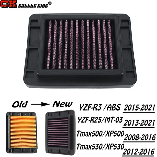 Filtro de aire R3 MT 03 para YAMAHA YZF R25 YZF-R3 ABS YZF-R25 MT-03 MT03 TMAX530 TMAX500 T-MAX XP530 XP500 accesorios de motocicleta