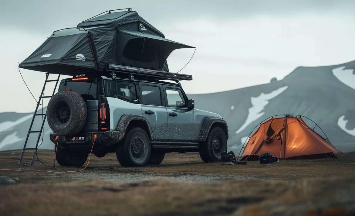 منصة الألومنيوم اكسسوارات السيارات رفوف السقف للمسافر T2 جزء الجسم سقف السفر رف منصة الإطار